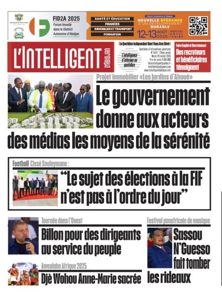 L’Intelligent en PDF:  Projet immobilier ’Les Jardins d’Ahoué’- Le gouvernement donne aux acteurs des médias les moyens de la sérénité