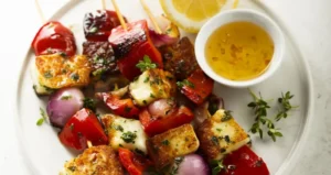 Brochettes en folie : Légumes colorés et halloumi grillé, la recette qui fait chavirer les papilles