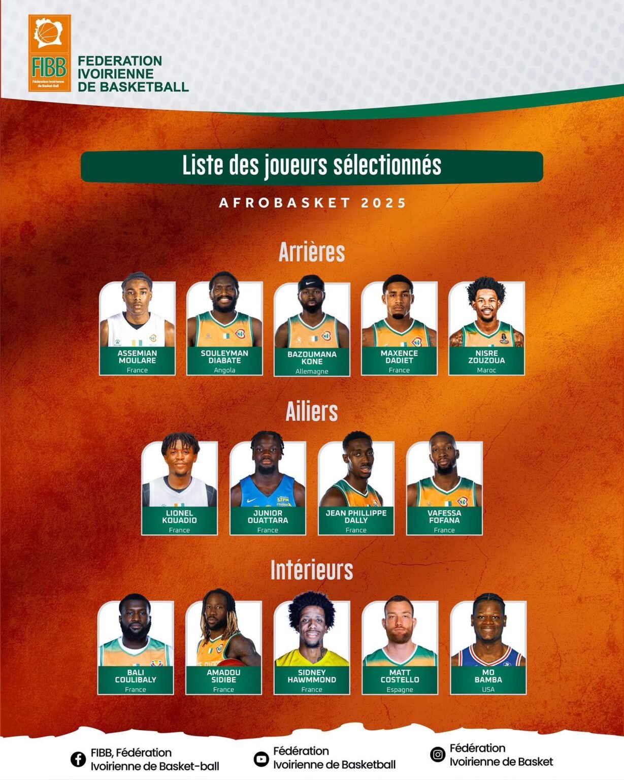 Afrobasket 2025- Les Éléphants peaufinent leur préparation en Espagne avec une liste de 14 joueurs Afrobasket 2025- Les Éléphants peaufinent leur préparation en Espagne avec une liste de 14 joueurs