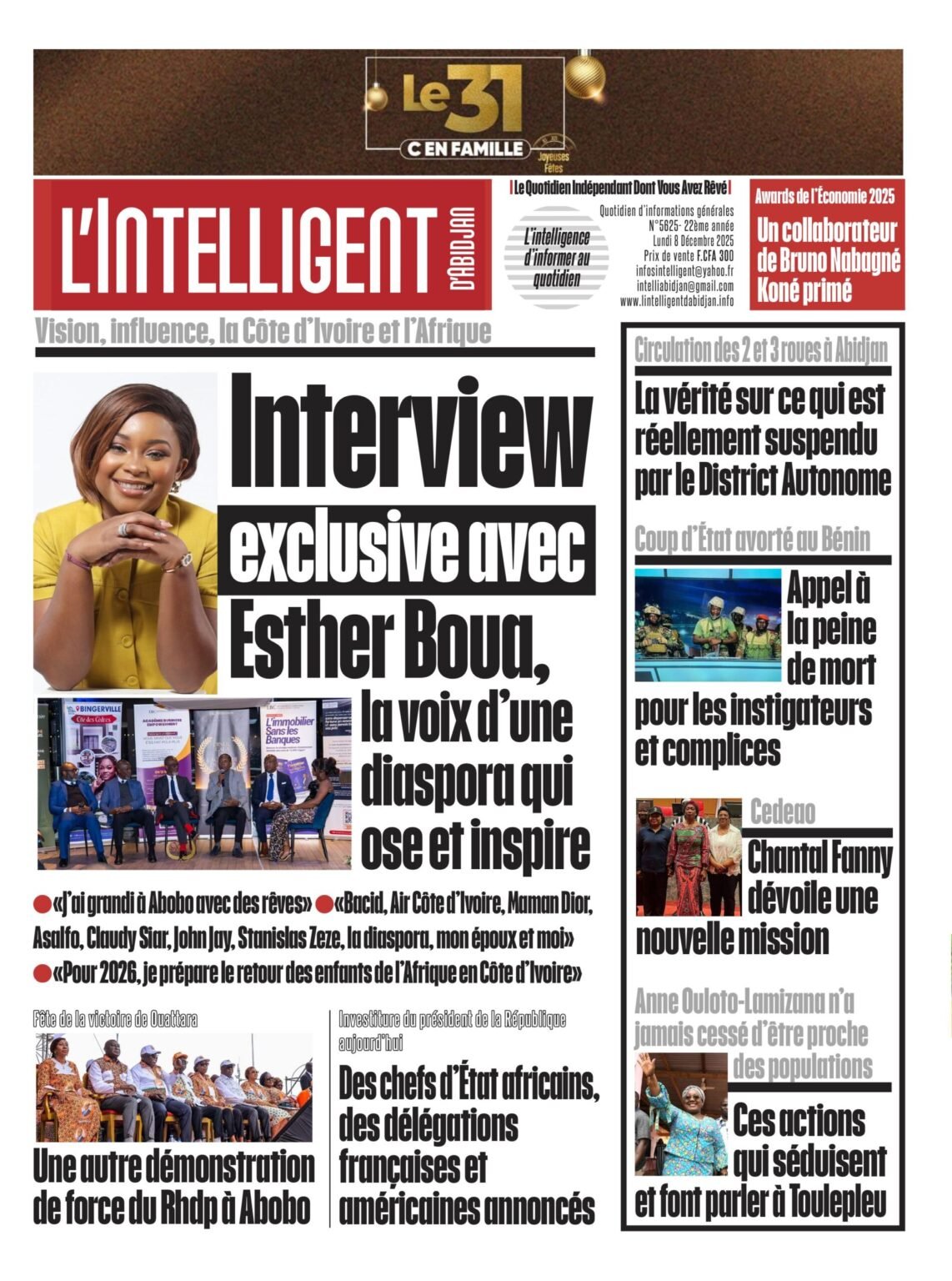L’Intelligent en PDF : Vision, influence, la Côte d’Ivoire et l’Afrique Interview exclusive avec Esther Boua,  la voix d’une diaspora qui ose et inspire L’Intelligent en PDF : Vision, influence, la Côte d’Ivoire et l’Afrique Interview exclusive avec Esther Boua,  la voix d’une diaspora qui ose et inspire