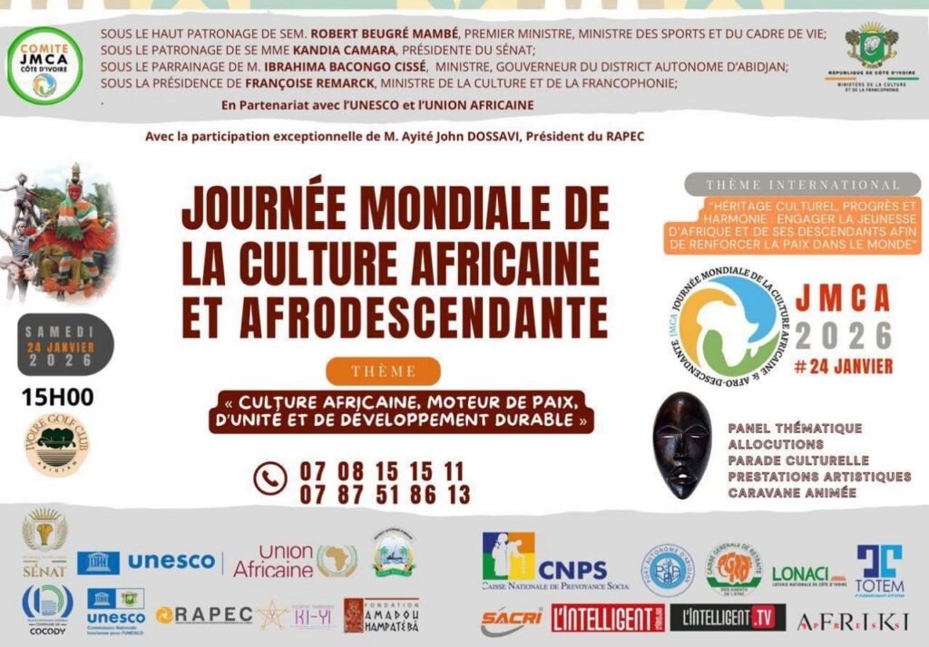7ᵉ édition de la JMCA 2026 : Abidjan au cœur de la culture africaine et afrodescendante