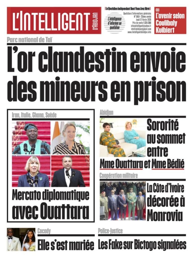L’Intelligent en PDF:   Parc national de Taï L’or clandestin envoie des mineurs en prison