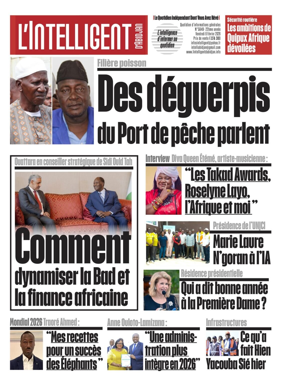 L’Intelligent en PDF:  Filière poisson      Des déguerpis du Port de pêche parlent 