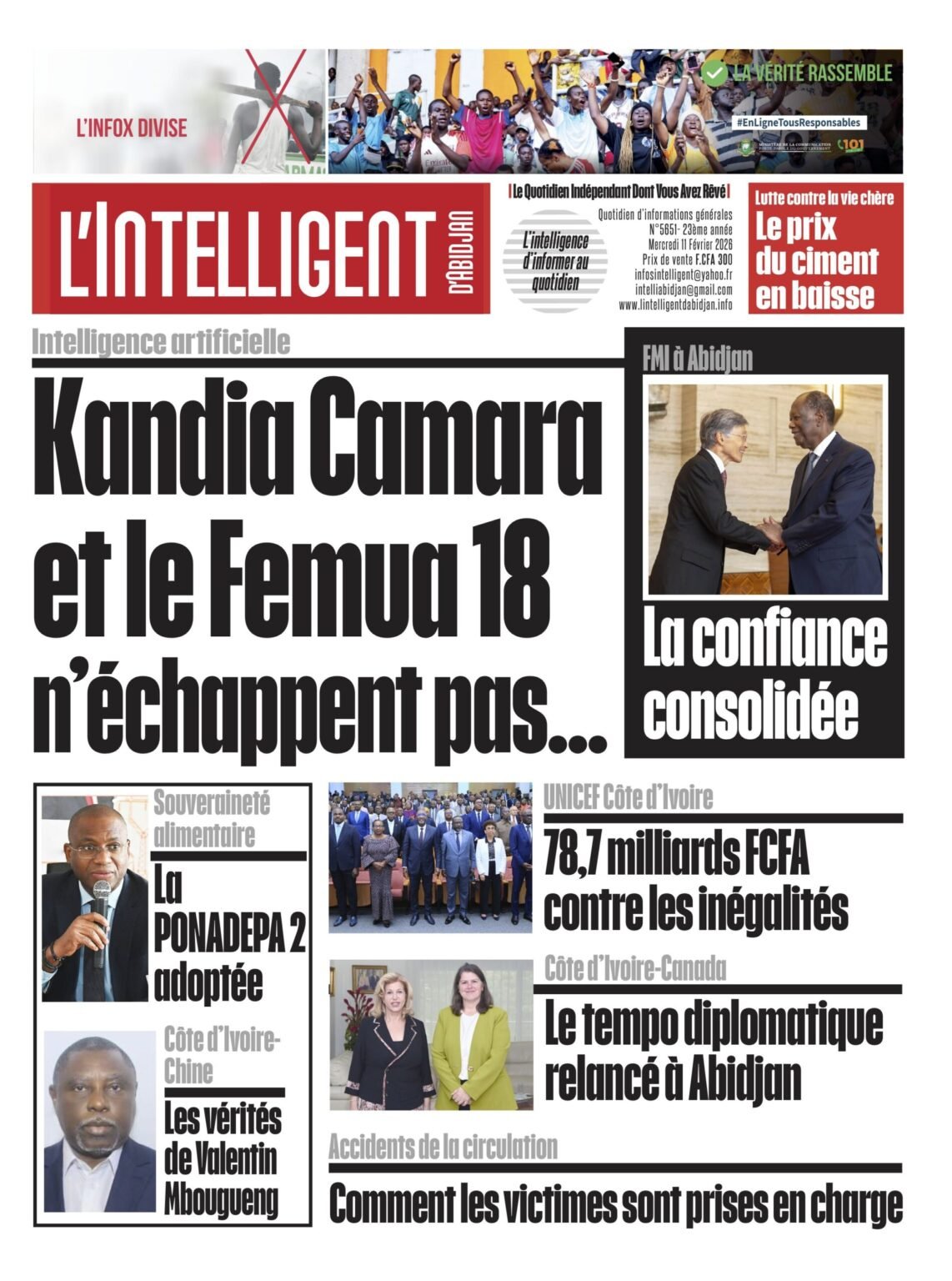 L’Intelligent en PDF: Intelligence artificielle  Kandia Camara et le Femua 18 n’échappent pas ….