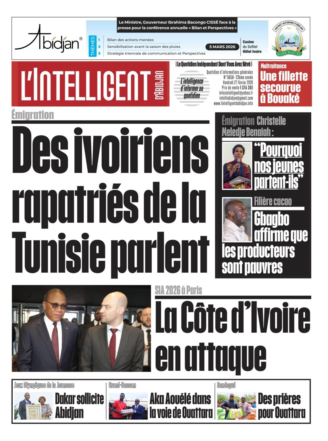 L’Intelligent en PDF: Émigration Des ivoiriens rapatriés de la Tunisie parlent L’Intelligent en PDF: Émigration Des ivoiriens rapatriés de la Tunisie parlent
